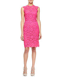 Hot Pink Lace Bodycon Dress