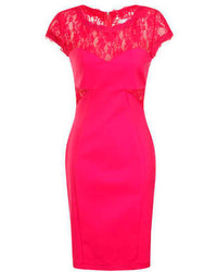 Dorothy Perkins Paper Dolls Pink Lace Detail Bodycon Dress