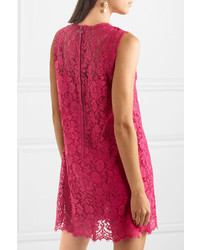 Dolce & Gabbana Cotton Blend Lace Mini Dress