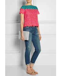 Sacai Luck Embroidered Cotton Lace Top