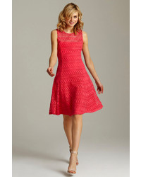 Maggy London Cable Lace Fit And Flare Dress