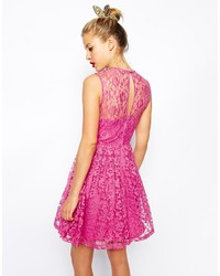 Asos Collection Beaded Collar Lace Skater Dress