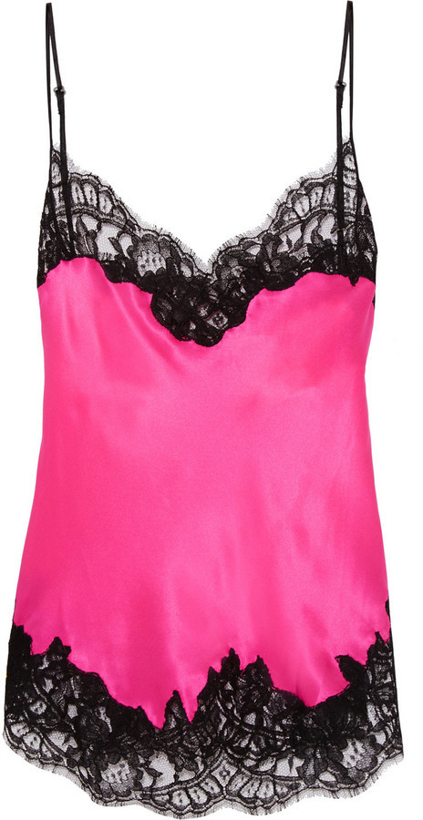 Givenchy Camisole In Black Lace Trimmed Bright Pink Silk Satin Bright Pink,  $1,520, NET-A-PORTER.COM