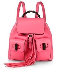 Gucci Bamboo Sac Leather Backpack