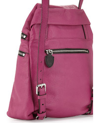 Oryany Chloe Leather Backpack Fuchsia