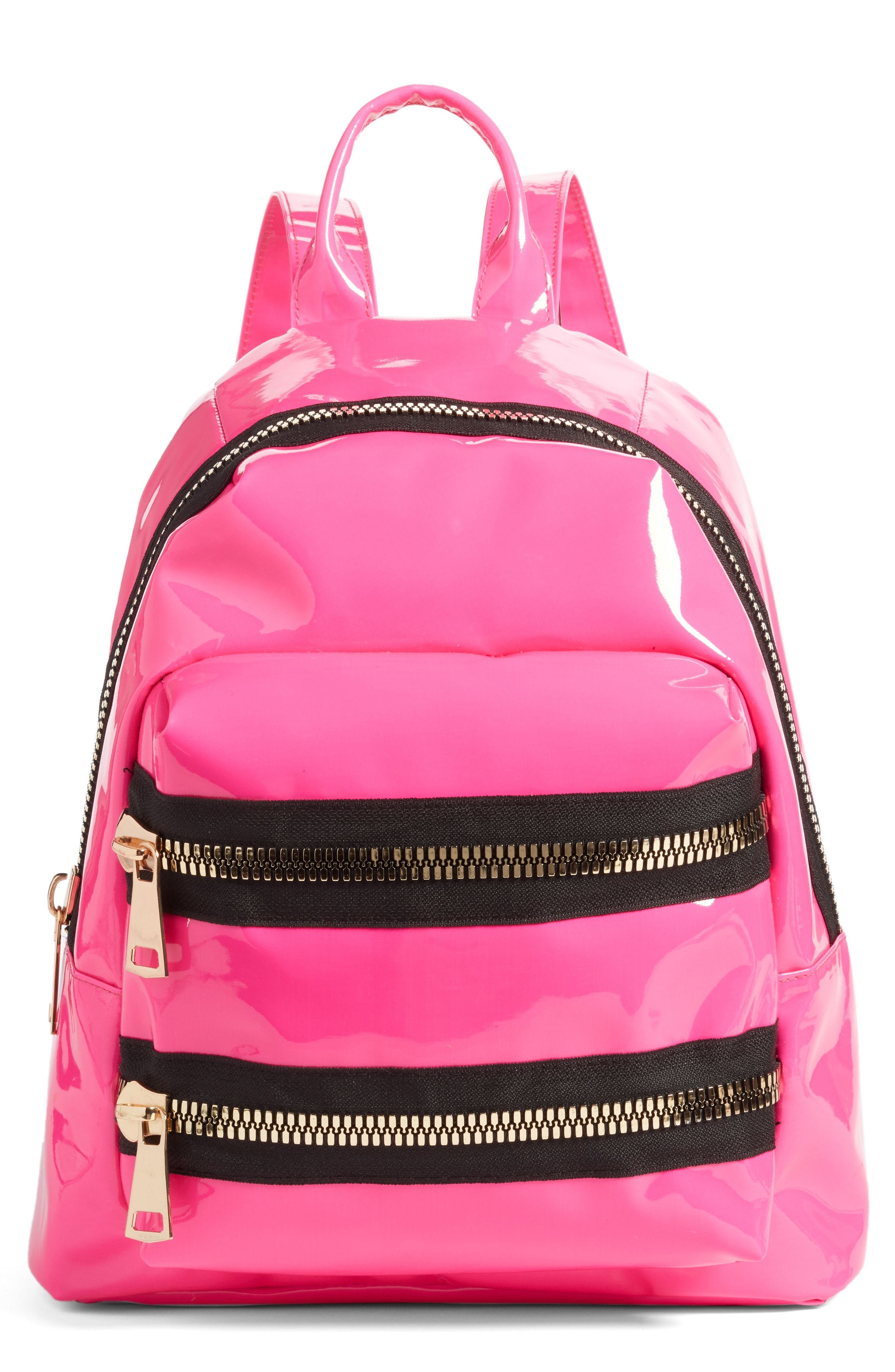 Jane & Berry Double Zip Faux Patent Leather Backpack, $26, Nordstrom