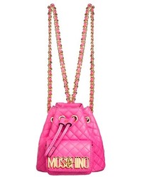Moschino Letters Quilted Crossbody Bag Black
