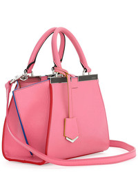 Fendi 3 Jours Mini Leather Satchel Bag Pink