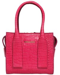 Dsquared2 Twin Peaks Croc Embossed Leather Bag