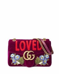 Gucci Gg Marmont Small Loved Shoulder Bag Fuchsia