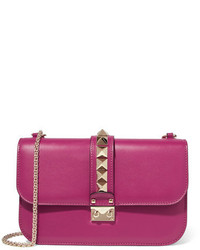Valentino Lock Medium Leather Shoulder Bag Pink