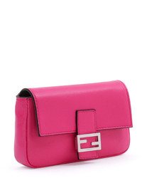 Fendi Micro Leather Baguette Pink