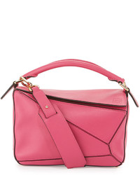 Loewe Puzzle Small Leather Satchel Bag Pink