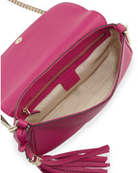 Gucci Small Soho Leather Shoulder Bag Bright Pink
