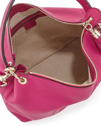 Gucci Soho Large Leather Hobo Bag Bright Pink