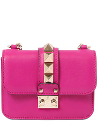 Valentino Mini Lock Nappa Leather Shoulder Bag