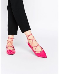 Asos Collection Lyric Lace Up Ballet Flats