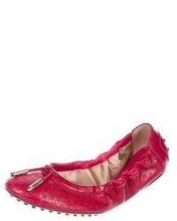 Tod's Leather Round Toe Flats