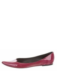 Tomas Maier Patent Leather Pointed Toe Flats