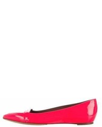Tabitha Simmons Patent Leather Pointed Toe Loafers