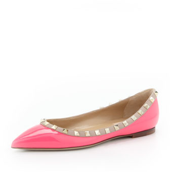 hot pink flat shoes