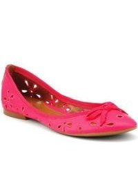Sperry Topsider Shoes Luna Flat Neon Pink Leather