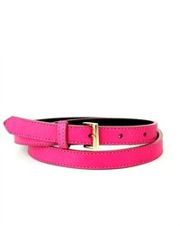B-Low the Belt Hot Pink Skinny Leather Belt S