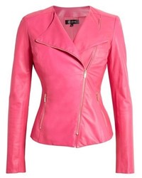 St. John Collection Collection Luxe Nappa Leather Moto Jacket