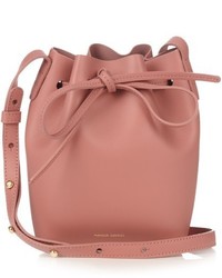 Mansur Gavriel Pink Lined Mini Mini Leather Bucket Bag