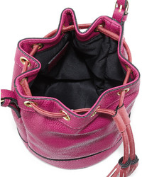 Neiman Marcus Side Tassel Small Bucket Bag Magenta