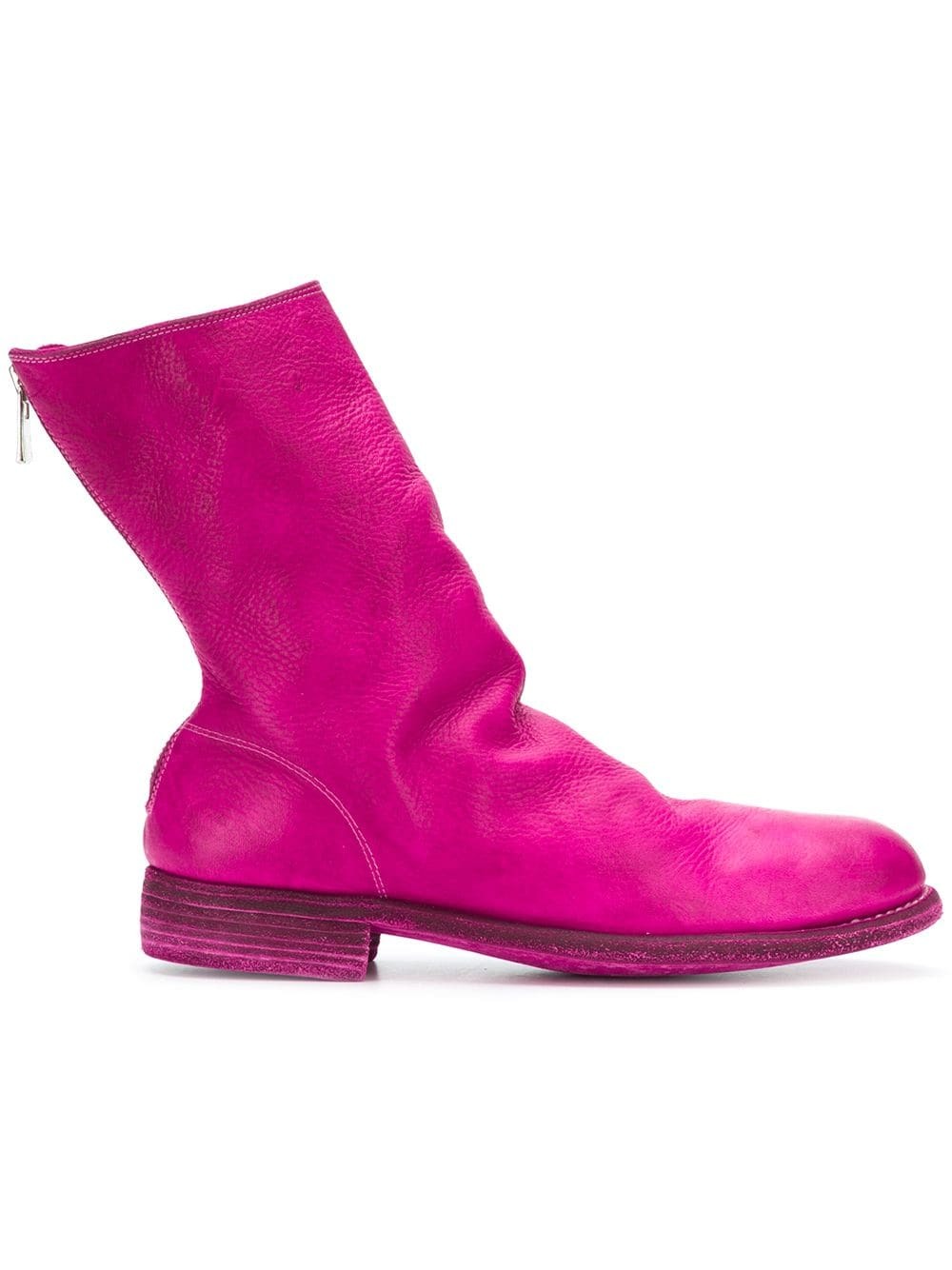 pink flat boots