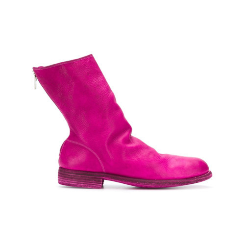 hot pink flat boots