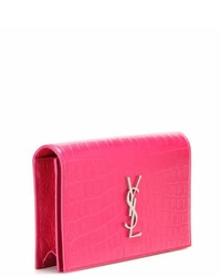 Saint Laurent Classic Monogramme Embossed Leather Clutch