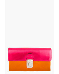 Marni Edition Pink Orange Metallic Clutch