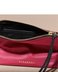 Burberry Large Zip Top Technical Nylon Pouch