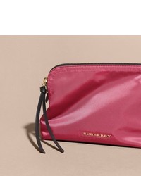 Burberry Large Zip Top Technical Nylon Pouch