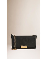 Burberry Leather Clutch Bag With Chain