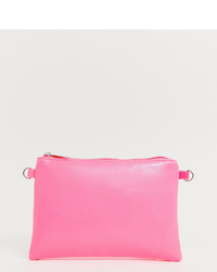 My Accessories London Neon Pink Pouch Crossbody Bag