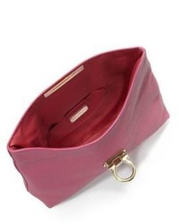 Salvatore Ferragamo May Leather Fold Over Clutch