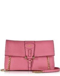 Hogan Pink Leather Clutch