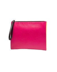 Marni Pink Strap Leather Clutch Bag