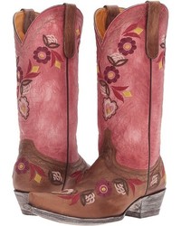 Hot Pink Leather Cowboy Boots