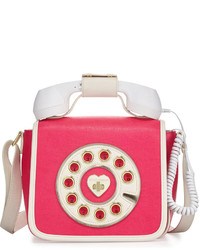 Betsey Johnson Betseys Hotline Phone Crossbody Bag Fuchsia