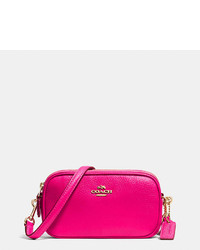 Coach - Hot Pink Leather Crossbody w/ Zippered Pouch – Current Boutique