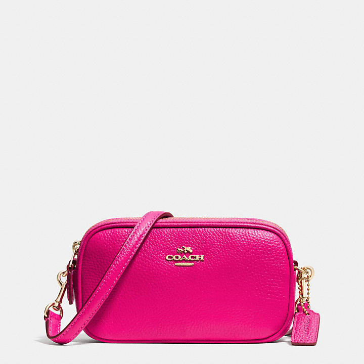 Leather crossbody bag Coach Pink in Leather - 32591739
