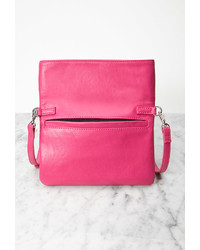 Forever 21 Faux Leather Foldover Crossbody