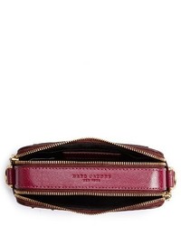 Marc Jacobs Flashed Snapshot Leather Crossbody Bag Pink