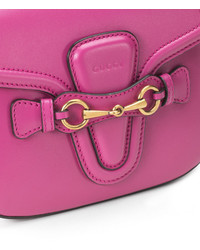 Gucci Lady Web Small Leather Crossbody Bag Pink