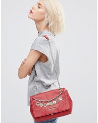 Love Moschino Leather Shoulder Bag With Charms