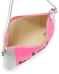 Love Moschino Love Saffiano Faux Leather Shoulder Bag Pink